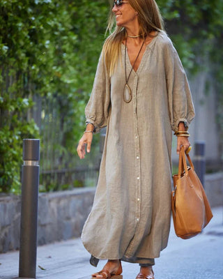Women's Button-Front Maxi Dress