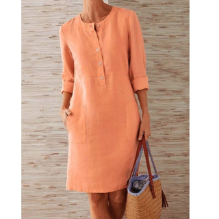Women's Button-Front Shirt Midi Dress