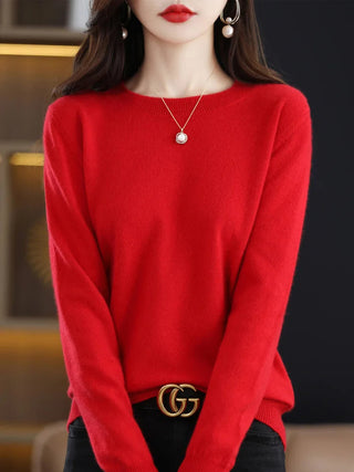 Women's Fitted Crew Neck Sweater