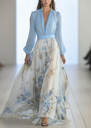 Women's Floral A-Line Maxi Dress