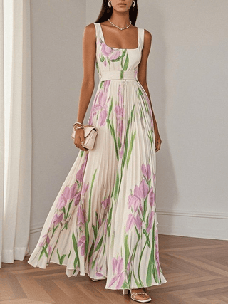 Women's Floral A-Line Maxi Dress