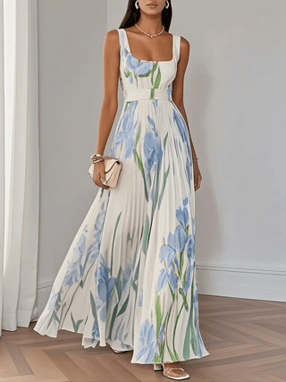 Women's Floral A-Line Maxi Dress