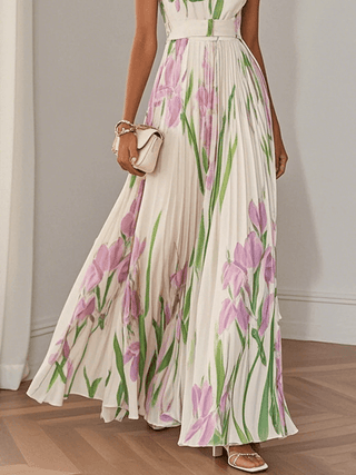 Women's Floral A-Line Maxi Dress