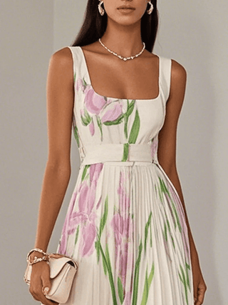 Women's Floral A-Line Maxi Dress