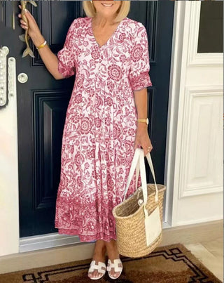 Women's Floral A-Line Midi Dress