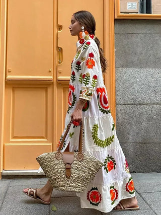 Women's Floral Tiered Maxi Dress