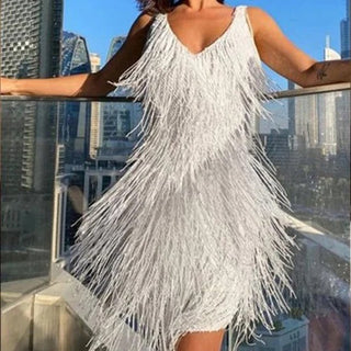 Women's Fringe Bodycon Mini Dress