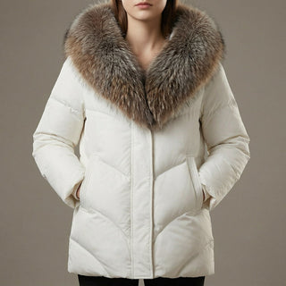 Women's Fur Collar Quilted Puffer Jacket