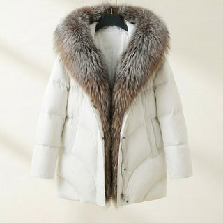 Women's Fur Collar Quilted Puffer Jacket