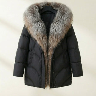 Women's Fur Collar Quilted Puffer Jacket