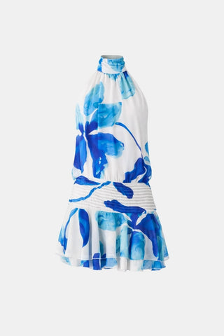 Women's Halter Backless Chiffon Mini Dress