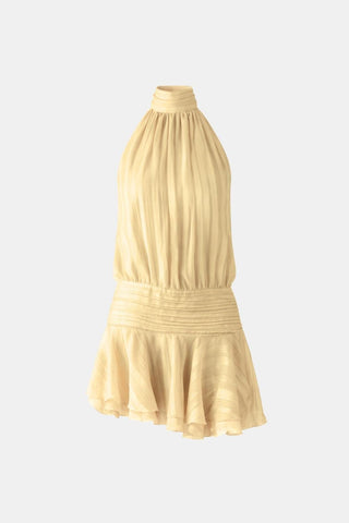 Women's Halter Backless Chiffon Mini Dress