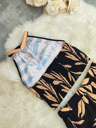 Women's Halter Top Wide Leg Pant Set