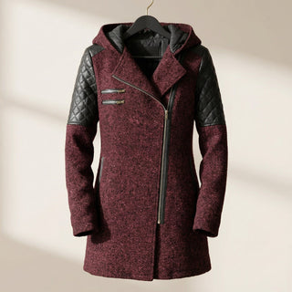Women's Hooded Asymmetrical Moto Jacket