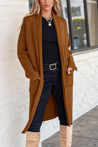 Women's Long Open Front Cardigan Jacket
