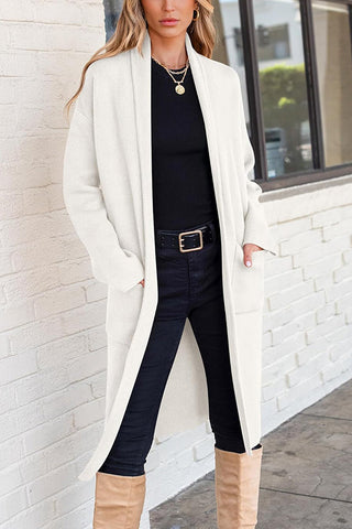 Women's Long Open Front Cardigan Jacket