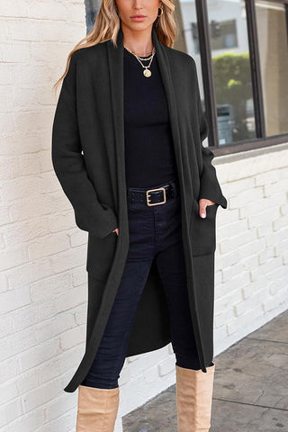 Women's Long Open Front Cardigan Jacket