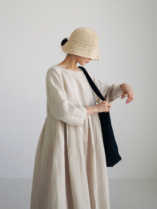 Women's Long Sleeve A-Line Maxi Dress