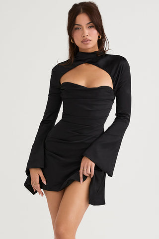 Women's Long Sleeve A-Line Mini Dress