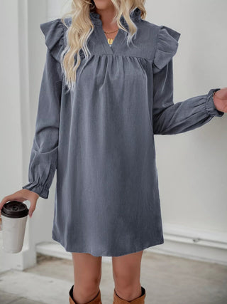 Women's Long Sleeve A-Line Mini Dress
