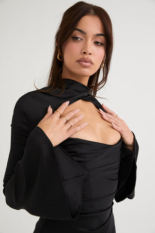 Women's Long Sleeve A-Line Mini Dress