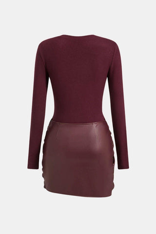 Women's Long Sleeve Bodycon Mini Dress