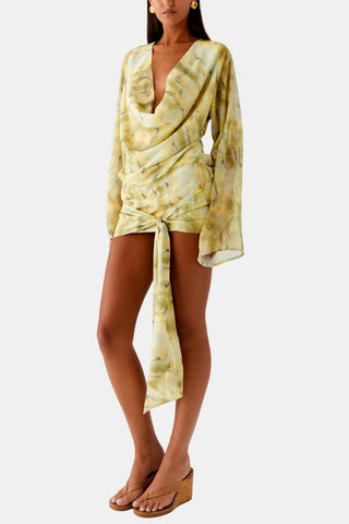 Women's Long Sleeve Cocktail Mini Dress