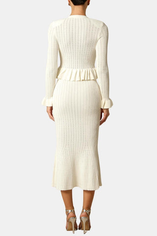 Women's Long Sleeve Fit & Flare Midi Dress