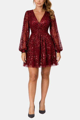 Women's Long Sleeve Fit & Flare Mini Dress