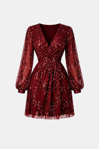Women's Long Sleeve Fit & Flare Mini Dress