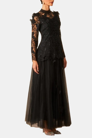 Women's Long Sleeve Lace Maxi Dress