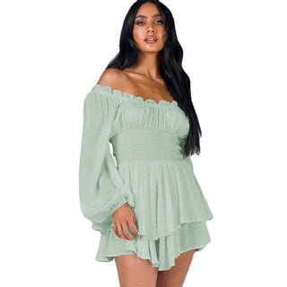 Women's Long Sleeve Off-Shoulder Mini Dress