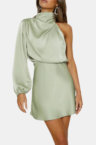 Women's One Shoulder Cocktail Mini Dress