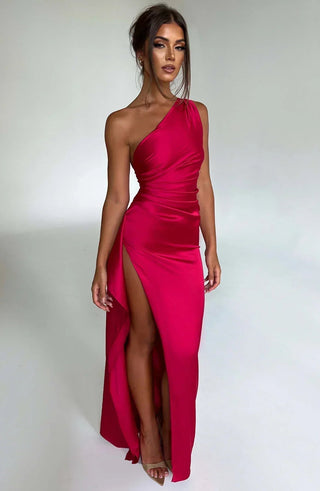 Women's One Shoulder Evening Maxi Dress