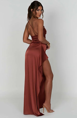 Women's One Shoulder Evening Maxi Dress