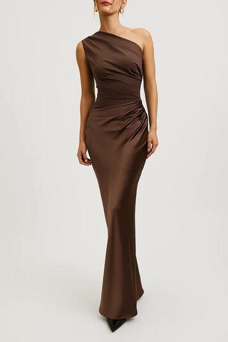 Women's One Shoulder Maxi Dress
