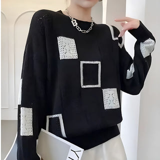 Women's Oversized Patchwork Sweater