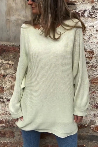 Women's Oversized Shoulder-Cutout Sweater