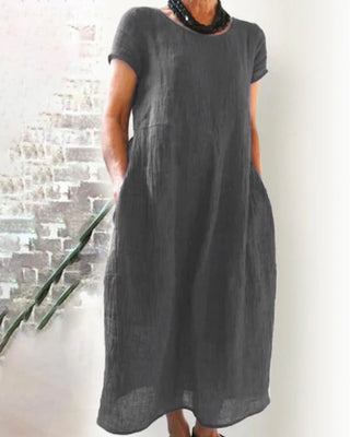 Women's Pocket A-Line Midi Dress