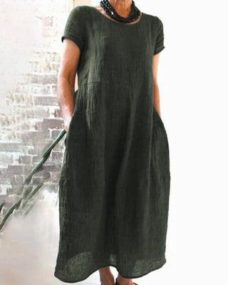 Women's Pocket A-Line Midi Dress