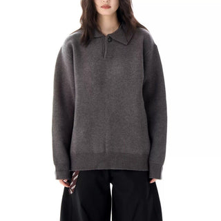 Women's Polo Ribbed Knit Sweater