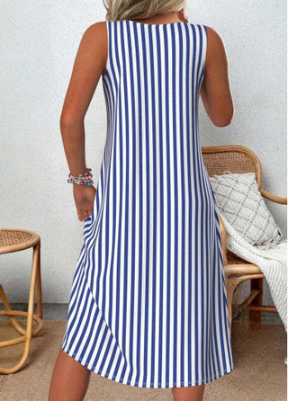 Women's Sleeveless A-Line Midi Dress