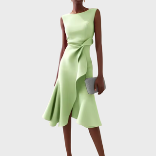 Women's Sleeveless Wrap Midi Dress