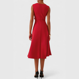 Women's Sleeveless Wrap Midi Dress