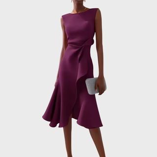 Women's Sleeveless Wrap Midi Dress