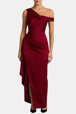 Women's Slit Off-the-Shoulder Maxi Dress