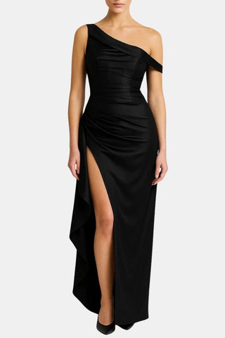 Women's Slit Off-the-Shoulder Maxi Dress