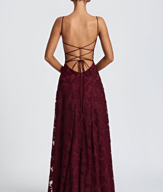 Women's Spaghetti Strap A-Line Maxi Dress