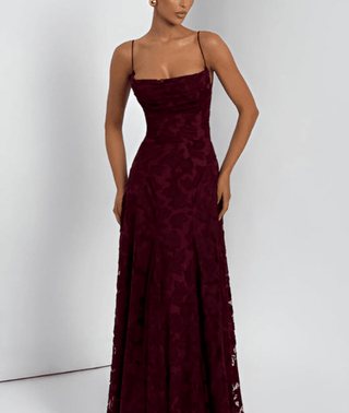 Women's Spaghetti Strap A-Line Maxi Dress
