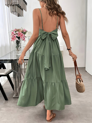 Women's Spaghetti Strap A-Line Maxi Dress